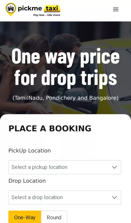 PickMe Taxi mobile app